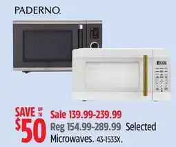 Canadian Tire Paderno Selected Microwaves offer