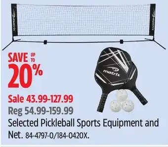 Canadian Tire Matrix Selected Pickleball Sports Equipment and Net offer
