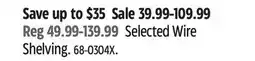 Canadian Tire type A Selected Wire Shelving offer