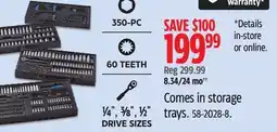 Canadian Tire Mastercraft Comes in storage trays offer