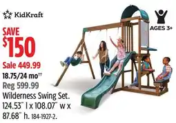 Canadian Tire KidKraft Wilderness Swing Set offer