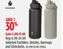 Canadian Tire Selected Tumblers, Bottles, Barmops and Dishcloths offer