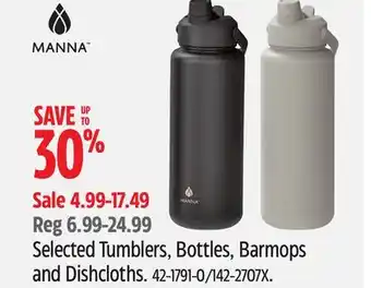Canadian Tire Selected Tumblers, Bottles, Barmops and Dishcloths offer