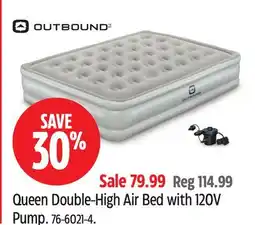 Canadian Tire Outbound Queen Double-High Air Bed with 120V Pump offer