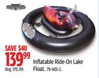 Canadian Tire Inflatable Ride-On Lake Float offer