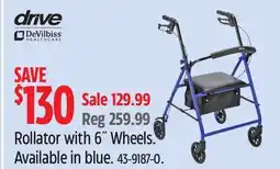 Canadian Tire Drive Rollator with 6˝ Wheels offer