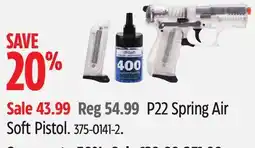 Canadian Tire P22 Spring Air Soft Pistol offer
