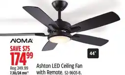 Canadian Tire NOMA Ashton LED Ceiling Fan with Remote offer