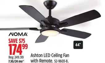 Canadian Tire NOMA Ashton LED Ceiling Fan with Remote offer