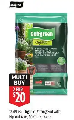 Canadian Tire Golfgreen Organic Potting Soil with Mycorrhizae offer