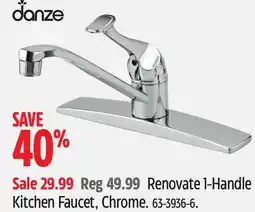 Canadian Tire Danze Renovate 1-Handle Kitchen Faucet, Chrome offer