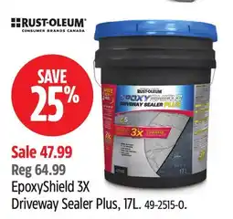 Canadian Tire Rust-Oleum EpoxyShield 3X Driveway Sealer Plus, 17L offer