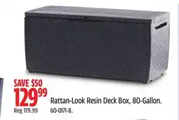 Canadian Tire Keter Rattan-Look Resin Deck Box, 80-Gallon offer