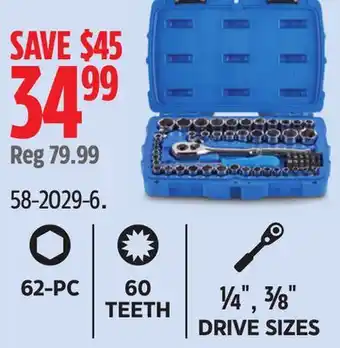 Canadian Tire Mastercraft Mechanic tool set with case nickel plated see metric offer