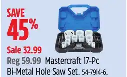 Canadian Tire Mastercraft 17-Pc Bi-Metal Hole Saw Set offer