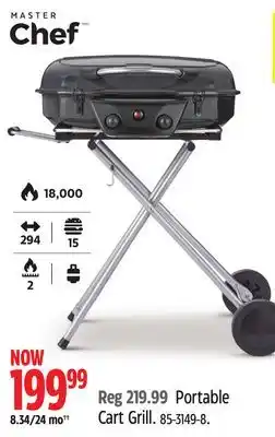 Canadian Tire MASTERCHEF Portable Cart Grill offer