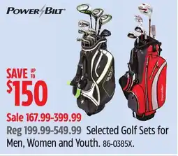 Canadian Tire Powerbilt Selected Golf Sets for Men, Women and Youth offer