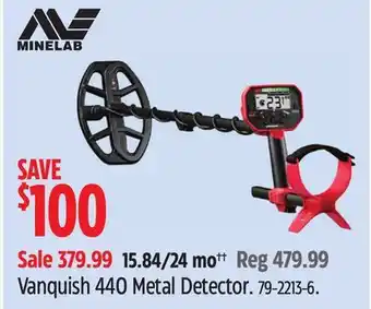 Canadian Tire Minelab Vanquish 440 Metal Detector offer