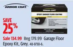 Canadian Tire ARMOR COAT Garage Floor Epoxy Kit, Grey offer