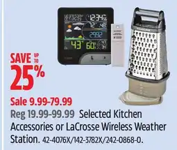 Canadian Tire Starfrit Selected Kitchen Accessories or LaCrosse Wireless Weather Station offer