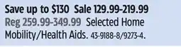 Canadian Tire Selected Home Mobility/Health Aids offer