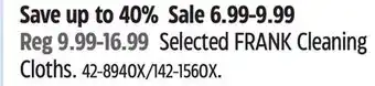 Canadian Tire Selected FRANK Cleaning Cloths offer