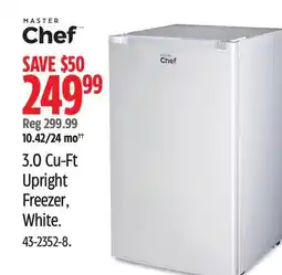 Canadian Tire master-chef 3.0 Cu-Ft Upright Freezer, White offer
