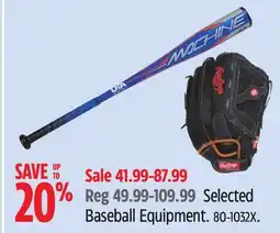 Canadian Tire Selected Baseball Equipment offer
