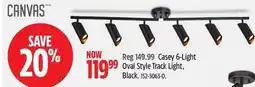 Canadian Tire Canvas Oval Style Track Light, Black offer
