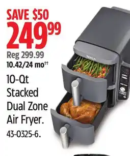 Canadian Tire Ninja 10-Qt Stacked Dual Zone Air Fryer offer