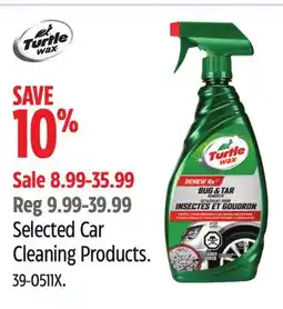 Canadian Tire turtle Wax Selected Car Cleaning Products offer