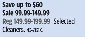 Canadian Tire Selected Cleaners offer