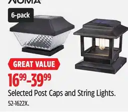 Canadian Tire Noma Selected Post Caps and String Lights offer
