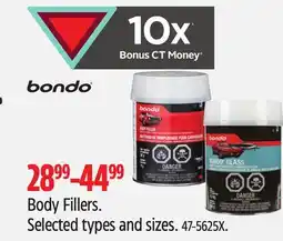 Canadian Tire Bondo Body Fillers offer