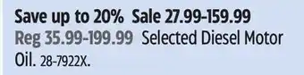 Canadian Tire Motomaster Selected Diesel Motor Oil offer