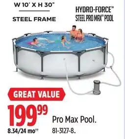 Canadian Tire Hydro Force Pro Max Pool offer