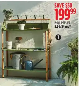 Canadian Tire Calla Planting Bench with Pots offer