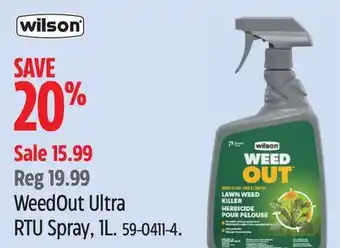 Canadian Tire Wilson WeedOut Ultra RTU Spray, 1L offer