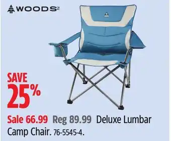 Canadian Tire Woods Deluxe Lumbar Camp Chair offer