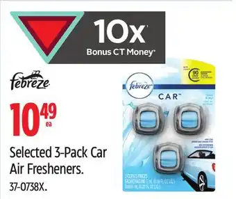 Canadian Tire Selected 3-Pack Car Air Fresheners offer