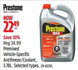 Canadian Tire Prestone Premixed Vehicle-Specific Antifreeze/Coolant offer