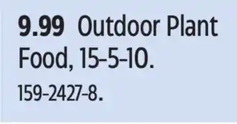 Canadian Tire Prolong Outdoor Plant Food, 15-5-10 offer