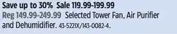 Canadian Tire Noma Selected Tower Fan, Air Purifier and Dehumidifier offer