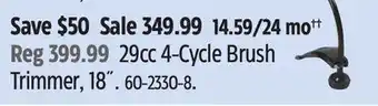 Canadian Tire Troy-Bilt 29cc 4-Cycle Brush Trimmer, 18˝ offer