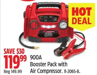 Canadian Tire Motomaster 900A Booster Pack with Air Compressor offer