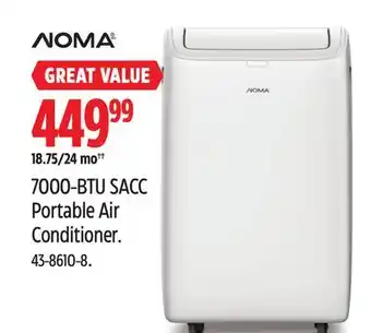 Canadian Tire NOMA 7000-BTU SACC Portable Air Conditioner offer