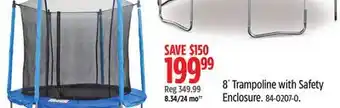 Canadian Tire Jumptek 8´ Trampoline with Safety Enclosure offer