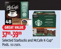 Canadian Tire Selected Starbucks and McCafe K-Cup Pods offer