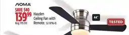 Canadian Tire Noma Hayden Ceiling Fan with Remote offer