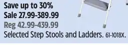 Canadian Tire Selected Step Stools and Ladders offer